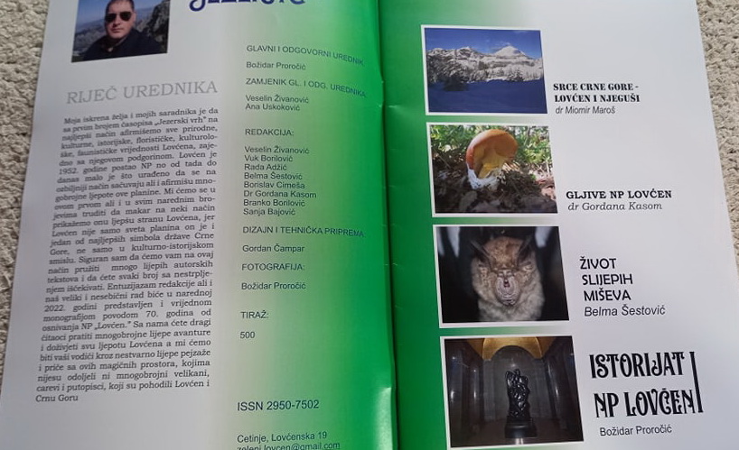 Izašao prvi broj časopisa ,,Jezerski vrh - Crnogorski Portal